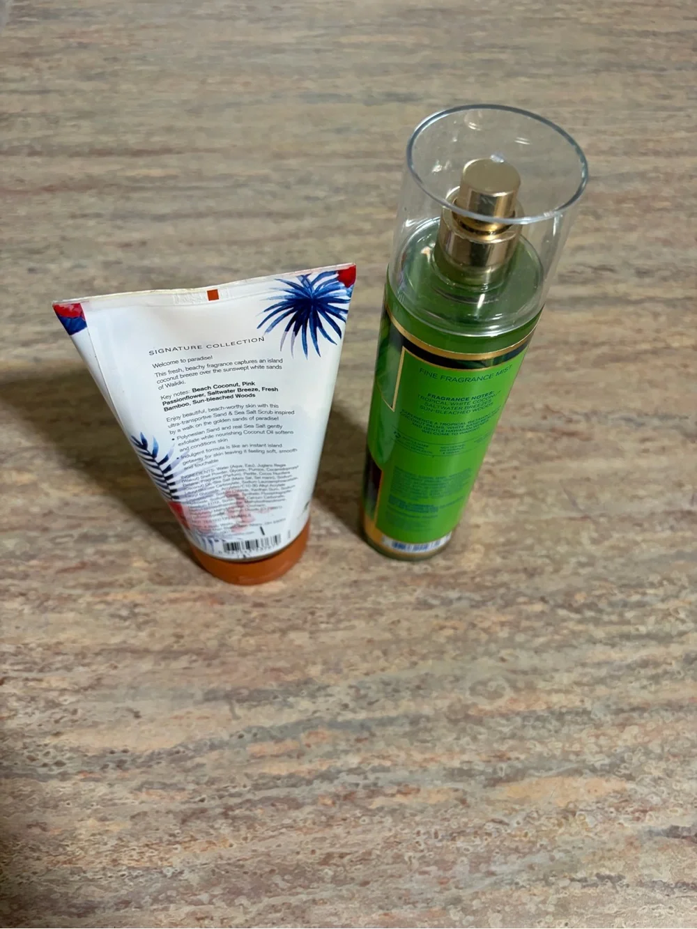 Bath & Body Works Waikiki Beach Coconut Body Mist & Scrub - Green